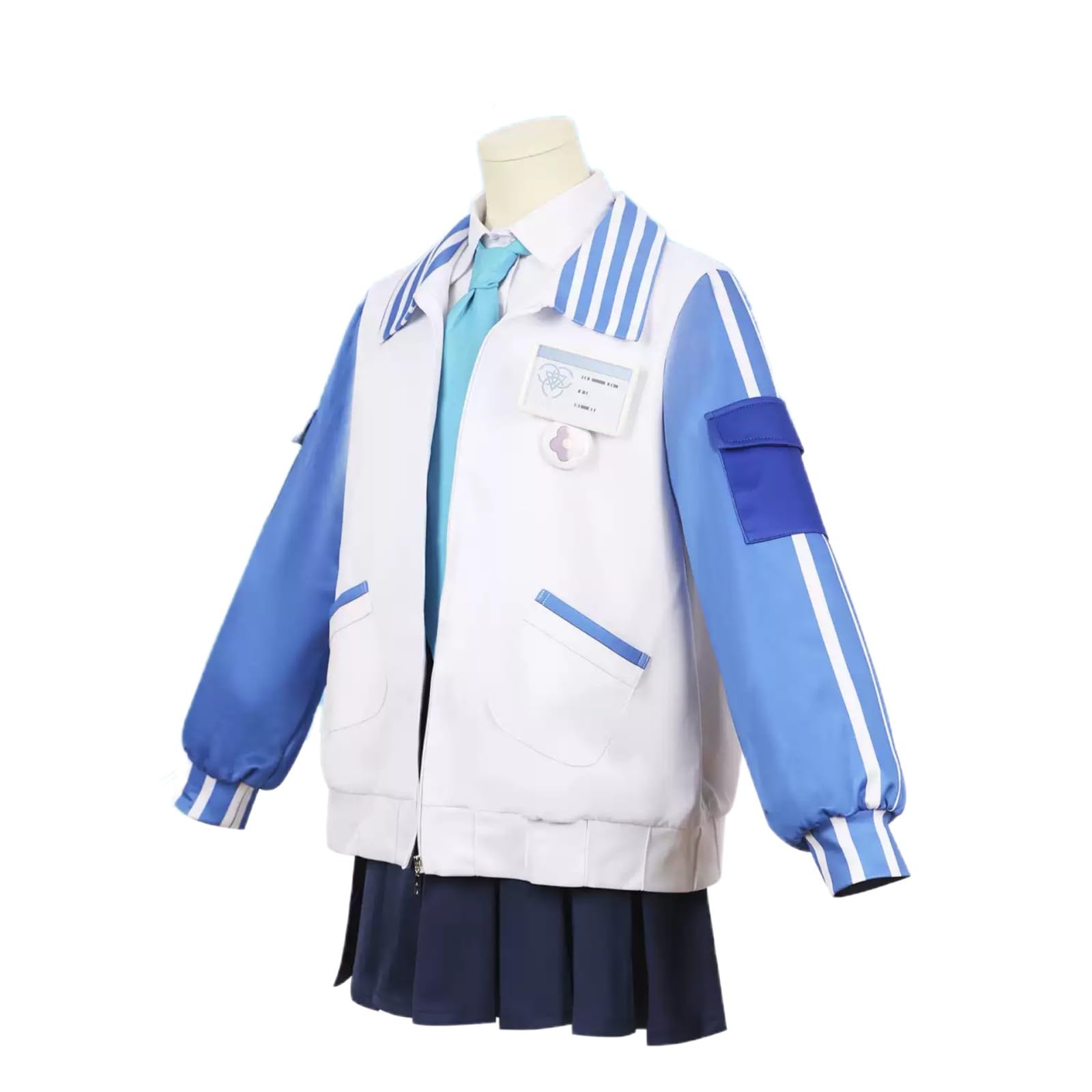 Amazon.co.jp: 白洲アズサ コスプレ衣装セット 髪飾り付き 全